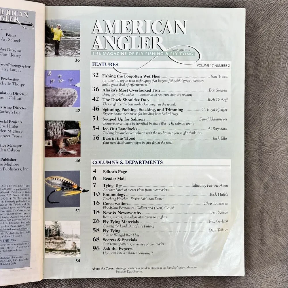 American Angler Magazine Lot of 4 Issues Vintage 1991-1996 Fly Fishing Fly Tying